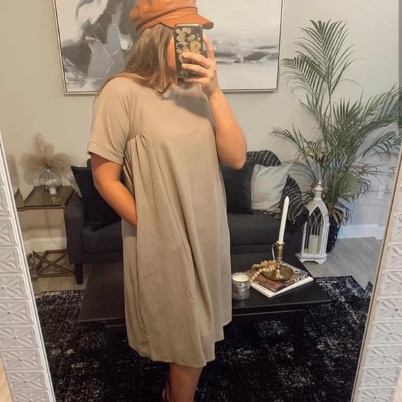Cream / Natural Boutique Linen Dress, like Roolee - Picture 1 of 7